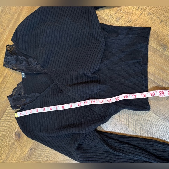 SHEIN Off-the-Shoulder Black Sweater - Picture 8 of 14